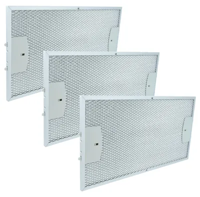 Produktbild von vhbw 3x Filter Metallfettfilter kompatibel mit Siemens LI44631/01, LI44630SD/04, LI44631/03, LI44631/02, LI46630, LI44631/04 Dunstabzugshaube, Metall