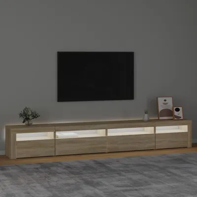 Produktbild von The Living Store TV-Schrank mit LED-Leuchten Sonoma-Eiche 270x35x40 cm