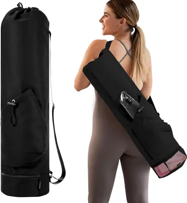 Produktbild von Verstellbare Yogamatte mit Nassfach und Flaschenhalter