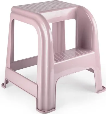 Produktbild von Plasticforte Tritthocker - 2 Stufen - rosa - Kunststoff - 44 x 42 x 45 cm
