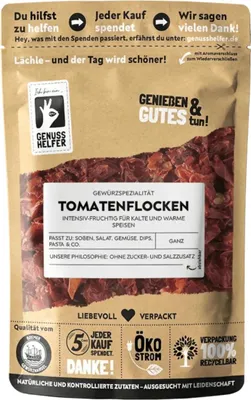 Produktbild von Tomatenflocken, getrocknete Tomaten fein geschnitten, 3 x 80g