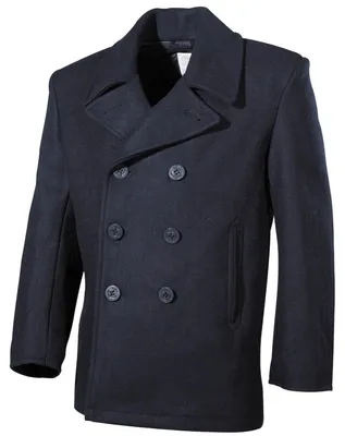 Image de MFH US Pea Coat, bleu,avec boutons bleus