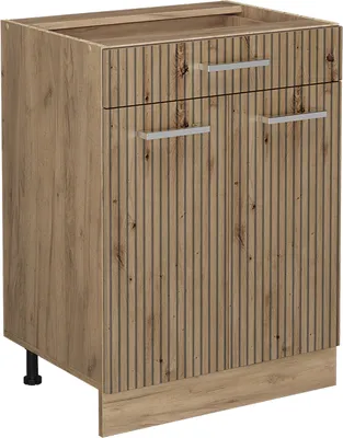 Obrázek produktu pro Spodní skříňka kuchyňské linky Vicco R-Line Řemeslný dub 60 cm se zásuvkou, bez pracovní desky, Model 49115