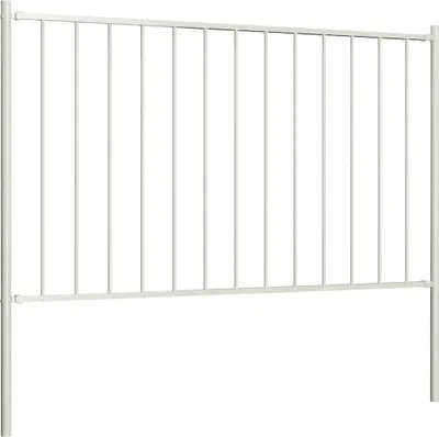 Obrázek produktu pro vidaXL Plotový díl Woerden se sloupky, ocel, 1,7 x 1,25 m, bílý