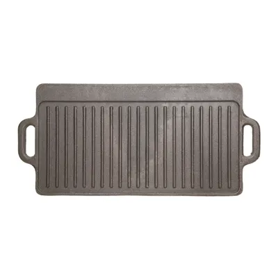 Obrázek produktu pro Oboustranná litinová grilovací deska - 45 cm x 23 cm - KitchenCraft | Litina