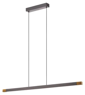 Immagine prodotto di Lampadario A Sospensione Moderno Lisciana Alluminio Grigio 1 Luce Led 18W 2000Lm