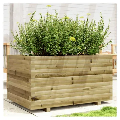Produktbild von Pflanzkübel 90x60x49,5 cm Kiefernholz imprägniert, Blumentopf für Garten, Balkon, Terrasse und Innenbereich