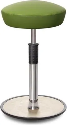 Produktbild von Sitz- Stehhocker Free Tall Hutsitz skai Nature Base Hellgrün chrom /creme.