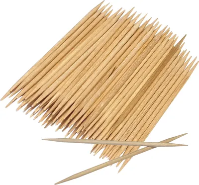 Produktbild von Premium Zahnstocher ( 1500 Stück ), Zahnhölzer aus unbehahandelten Holz für Zahnhygiene und zum Basteln - Ideal für Partys