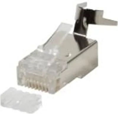 Produktbild von Modular Stecker Cat.6A RJ45 fürCat.7 Rohkabel, Cat.6A und Cat.6 Kabel, 50 Stück, geschirmt, LogiLink® [MP0033] (MP0033)