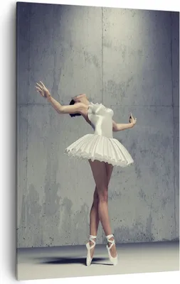 Produktbild von Bild auf Leinwand - Leinwandbild - Einteilig - Ballerina Weiß Wand - 80x120cm - Wand Bild - Wanddeko - Wandbilder - Leinwanddruck - Wanddekoration - Leinwand bilder - Wandbild - PA80x120-4344