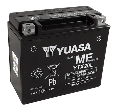 Obrázek produktu pro Bezúdržbová baterie YUASA W/C s tovární aktivací - YTX20L FA