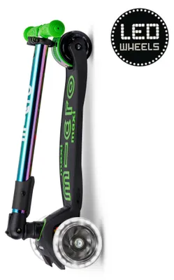Immagine prodotto di Micro Kids Scooter Maxi Deluxe LED pieghevole, verde neocromatico