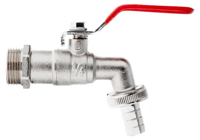 Produktbild von Garronda Wasserhahn Set 3/4 Zoll auf 1 Zoll mit Schlauchanschluss 3/4 Zoll Auslaufhahn für IBC Tank und Gartenbewässerung Adapter für stabile Schlauchverbindung und Wassersteuerung GD-0213