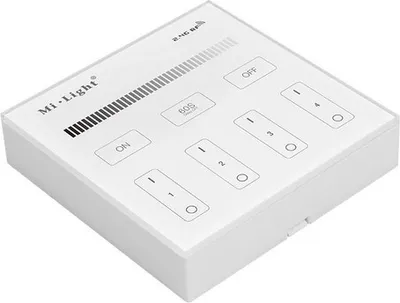 Obrázok produktu pre LED Solution Mi-Light RF Nástenný diaľkový ovládač pre jednofarebné LED pásiky, 4-kanálový Vyberte farbu: Biela B1