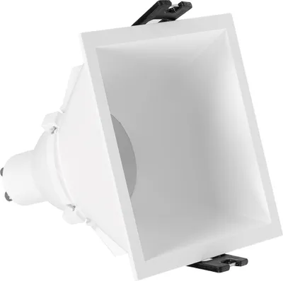 Produktbild von Downlight Einbaustrahler Eckig GU10 6W Schnitt 85x85 mm Niedrieger UGR PC No Flicker 6500K Weiß Kaltweiß