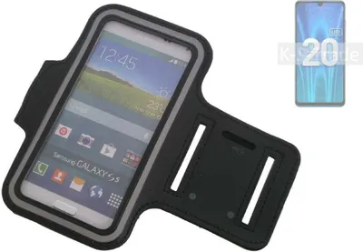 Produktbild von Kompatibel mit Huawei Honor 20 Lite Russia Neopren Jogging Armband Sportarmband Oberarmband schwarz kompatibel mit Huawei Honor 20 Lite Russia mit