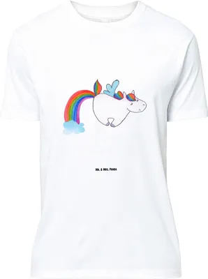 Produktbild von Mr. & Mrs. Panda Größe XL T-Shirt Einhorn Fliegendes Pferd - Weiß - Geschenk, Shirt, Spielen, Tshirt, Regenbogen, Glitzer, mit Spruch, Unicorn, Realität