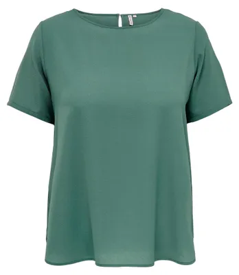 Produktbild von ONLY CARMAKOMA Kurzarm Damen Design Bluse Curvy Plus Size Shirt Große Größen Übergröße Größe: 50