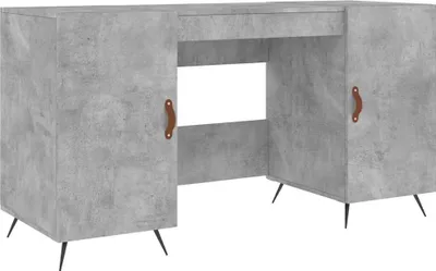 Produktbild von vidaXL Schreibtisch Betongrau 140x50x75 cm Holzwerkstoff
