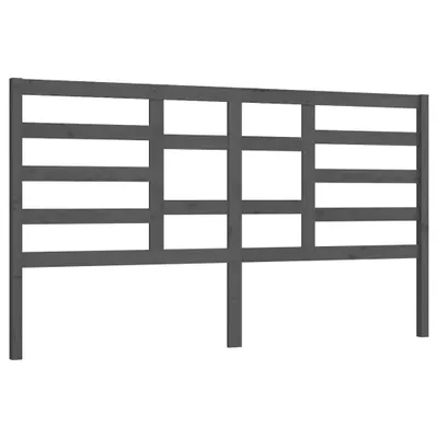Image de vidaXL Tête de lit Gris 186x4x104 cm Pin massif