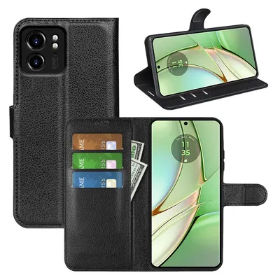 Obrázok produktu pre Pre Motorola Edge 40 Smart Mobile Phone Case Black Leatherette Case Cover Case Book