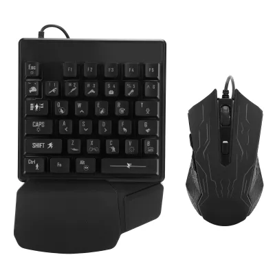 Image de Ensemble clavier-souris à une main,Clavier à une main,Clavier de jeu,Ensemble clavier-souris,Clavier-souris JX200,Clavier-souris universel