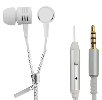 Productafbeelding van Esperanza stereo-oordopjes met microfoon, met ritsluiting, wit