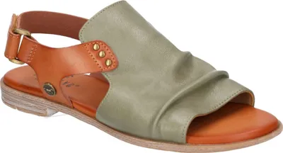 Produktbild von Mustang Damen Sandale Hochfront Nieten Faltendetail Slouchy Optik 1388-808, Größe:37 EU, Farbe:Grün