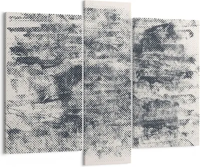 Produktbild von Bild auf Leinwand - Leinwandbild - 3 Teile - Schwarz Hintergrund Farbe - 95x80cm - Wand Bild - Wanddeko - Wandbilder - Leinwanddruck - Bilder - Wanddekoration - Leinwand bilder - CB95x80-5061