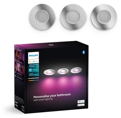 Immagine prodotto di Philips Hue White&Col. Amb. Xamento faretto da incasso argento 3x4.2W