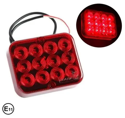 Productafbeelding van 1 stuks LED-achterlicht voor mistachterlicht en remlicht, rood, 12V, E11