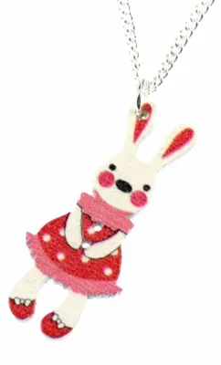 Produktbild von Osterhase Ostern Halskette Kette 45cm Miniblings Osterhäschchen Hase Häschchen rot