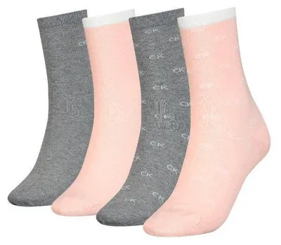 Zdjęcie produktu dla Skarpety damskie Calvin Klein 701219850 różowy szary 4 pack - One Size 4PAK