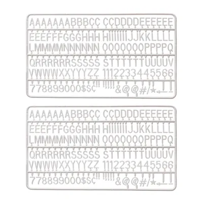 Produktbild von Showdown Set weißer Kunststoffbuchstaben - für Buchstabentafel - Schwarz