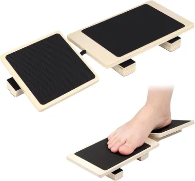 Image de Planche d'équilibre à une jambe, planche instable antidérapante en bois pour renforcer les chevilles, exercices de stabilité, physiothérapie, correction de la posture