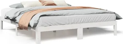 Obrázek produktu pro Postel bez matrace bílá 180 x 200 cm masivní borovice