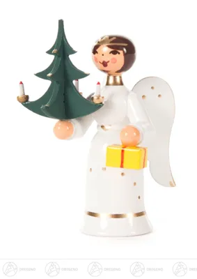 Zdjęcie produktu dla Miniatura aniołka z choinką  Wysokość ok. 6,5 cm NOWOŚĆ
