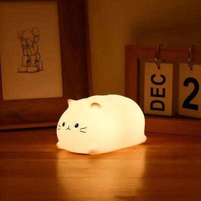 Image de Veilleuse pour enfants, 7 couleurs, en silicone, portable