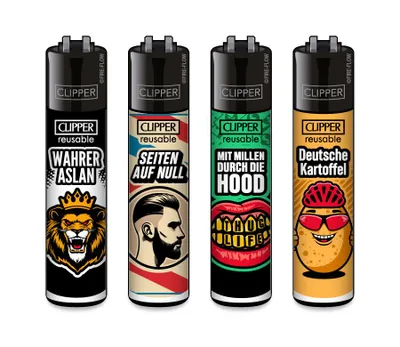 Produktbild von Clipper Feuerzeug 4er Set Jugendwort #10