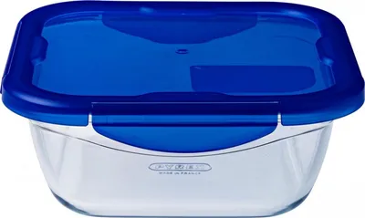 Immagine prodotto di Pyrex Cook & Go - Contenitore quadrato con coperchio 100% ermetico, sicuro per gli alimenti, adatto al forno e al microonde, 21 x 21 cm, capacità 1,7 litri