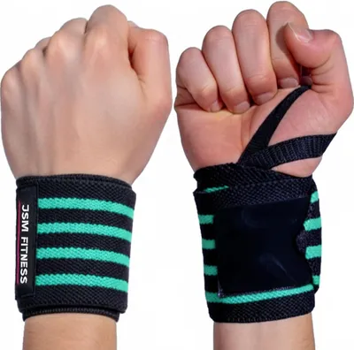 Produktbild von Handgelenkbandage Crossfit elastisch 2er Set, 56x8 cm, mit Daumenöse für