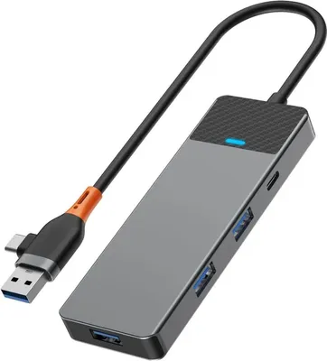 Productafbeelding van USB-adapter WiWU - HUB A431C 4-in-1: USB A/C-poorten naar USB3.0 (3x) + USB-C (1x)