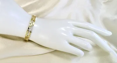 Produktbild von Armband Gold Gelb- und Weißgold Au 585/1000 Glare518 21,8 cm Länge 7,8 mm Breite