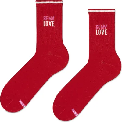 Produktbild von ZOOKSY - Socken für Valentinstag (36-40) I Liebe Bunte Baumwolle Socken I Uni-Socken für Erwachsene I Valentinstag Geschenk für Sie I Lustige Socken mit Motiv - Be my Love