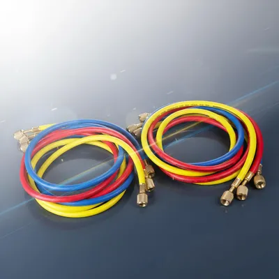 Produktbild von 3 X 1,5M Kältemittel Schlauchset 1/4 SAE - R134A inkl. Dichtung