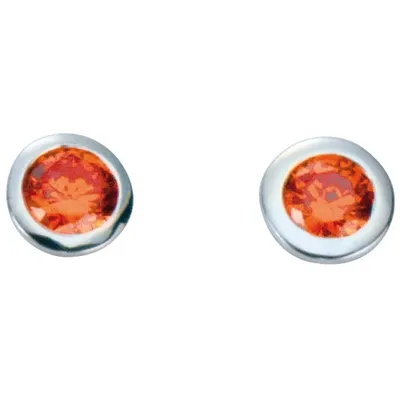 Produktbild von Miamar 01.1097O Damen Ohrstecker Silber Zirkonia orange