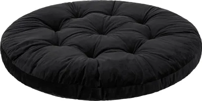 Produktbild von Bjird Hängesessel Kissen, Auflage für Papasansessel - 92x92 cm, Schwarz - Polster, Sitzkissen, Hängeschaukel, Hängekorb