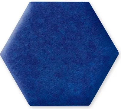 Produktbild von TAPHICEROS Hex Wandpaneel Polsterpaneel, 30x26 cm, ALOVA 80, Marine, Wandkissen Hexagon Wandpolster Kopfteil für Bett Gepolstert Polsterplatte