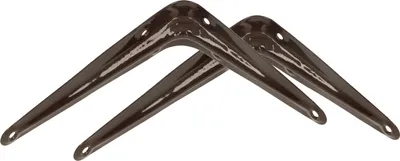 Produktbild von KOTARBAU® 2er Set Regalwinkel 125x100 mm Regalträger Regalhalter für Wandmontage Braun